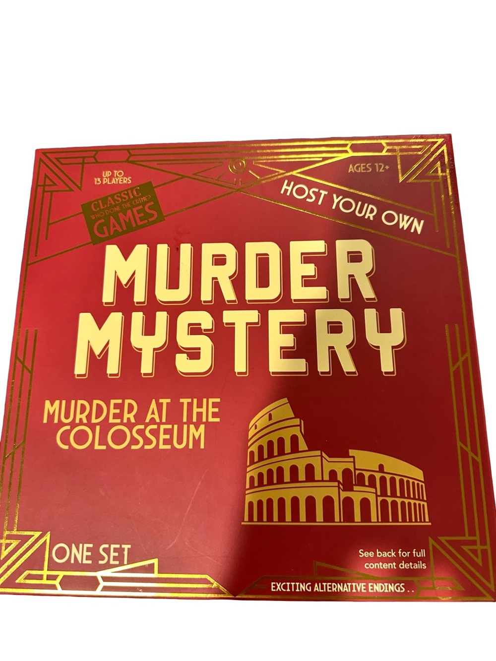 Colosseum Murder Mystery Game Set - Red and White